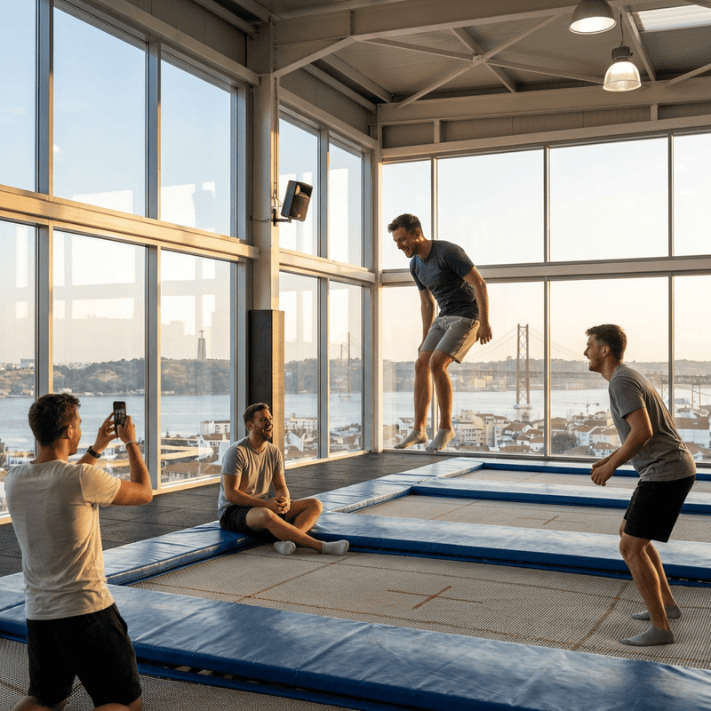 Trampoline Park Session package option in Lisbon